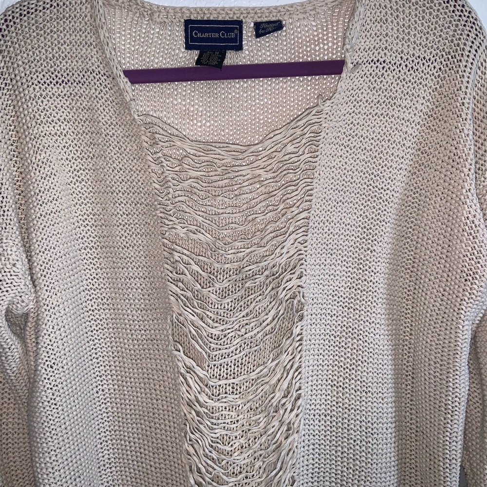 Hand knitted tan top